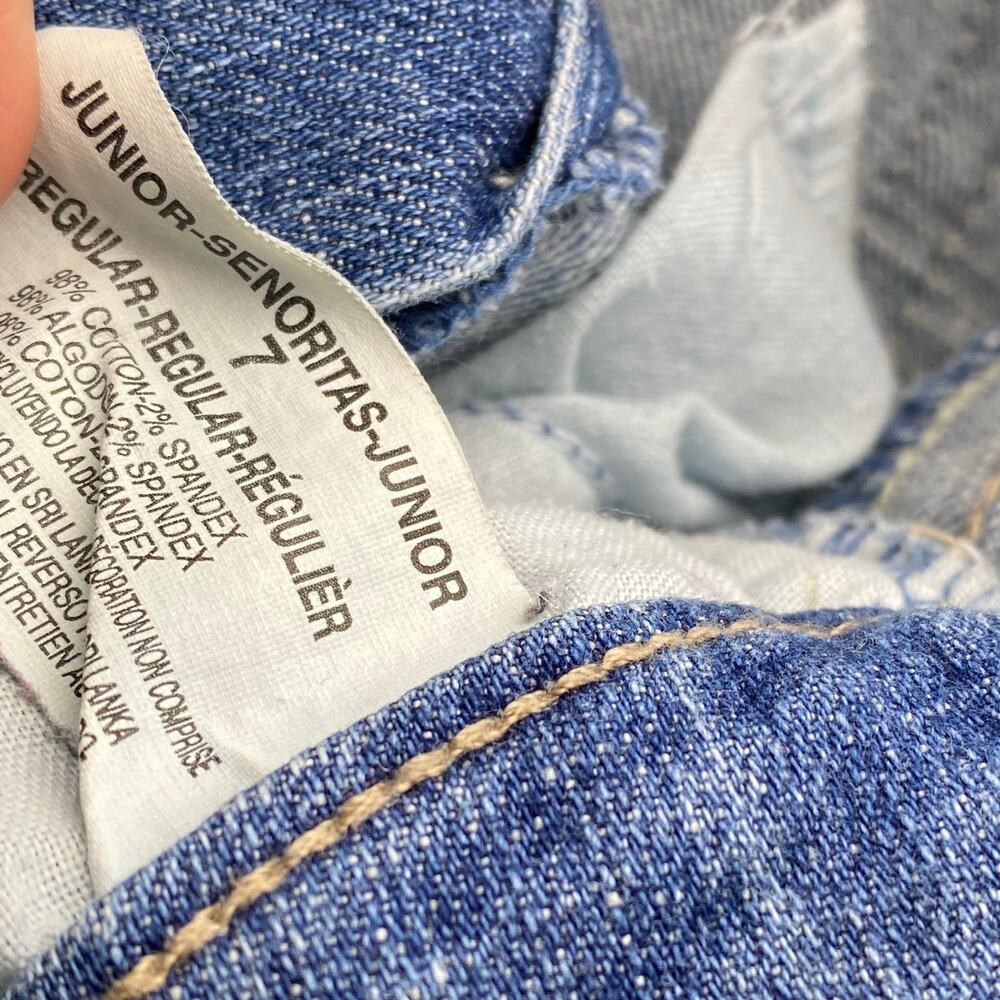 Y2K LowRise Flare Leg Embroidered Detailed Pocket Vtg 2000s Denim Light Wash - Picture 9 of 10